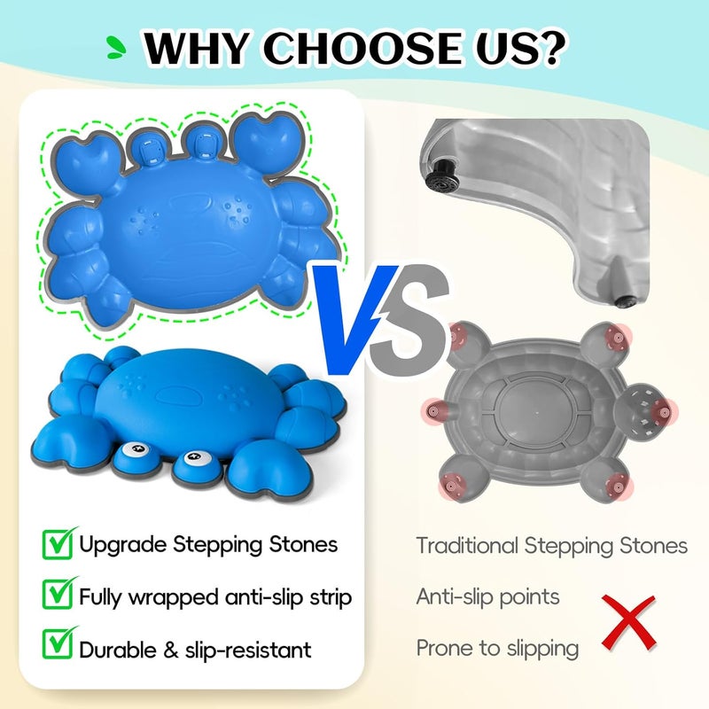 TOPNEW Stepping Stones for Kids, Non-Slip Balance Stepping Stones for Promoting Children's Coordination Skills, Toddler Stepping Stones Obstacle Course for Kids Age 3 4 5 6 7+ - Image 3